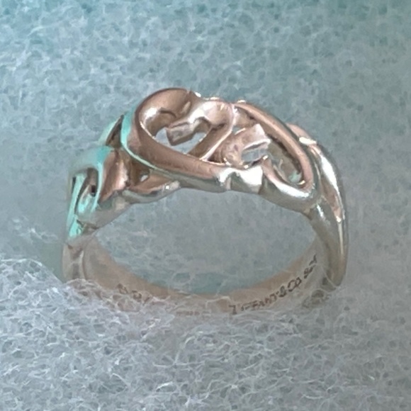 Tiffany & Co. Paloma Picasso Triple Heart Sterling Silver Ring - Picture 2 of 7